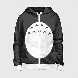 Толстовка на молнии детская Тоторо живот, цвет: 3D-белый