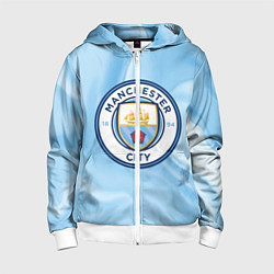 Толстовка на молнии детская Фк Манчестер Сити, цвет: 3D-белый