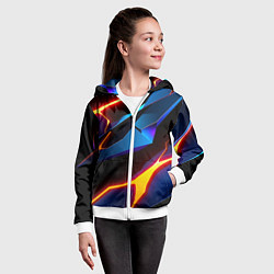 Толстовка на молнии детская Галактический, цвет: 3D-белый — фото 2