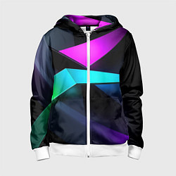 Детская толстовка на молнии Neon colored geometric