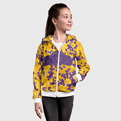 Толстовка на молнии детская NBA LA Lakers, цвет: 3D-белый — фото 2