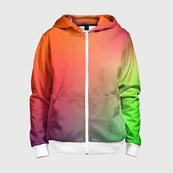 Толстовка на молнии детская Color multicolored, цвет: 3D-белый