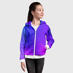 Толстовка на молнии детская Color multicolored gradient, цвет: 3D-белый — фото 2