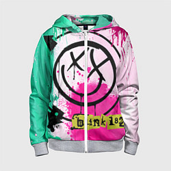 Толстовка на молнии детская Blink-182: Purple Smile, цвет: 3D-меланж