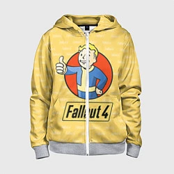 Толстовка на молнии детская Fallout 4: Pip-Boy, цвет: 3D-меланж
