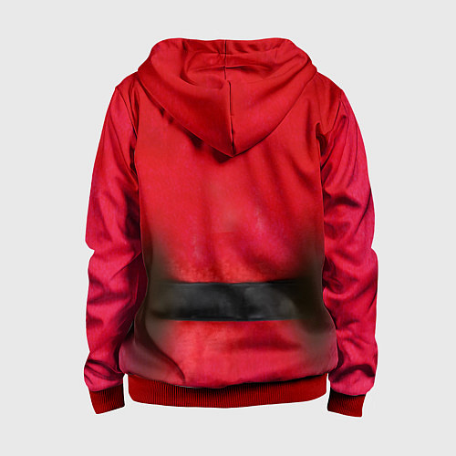 Детская толстовка на молнии Дед мороз / 3D-Красный – фото 2