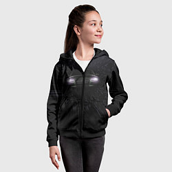 Толстовка на молнии детская Audi, цвет: 3D-черный — фото 2