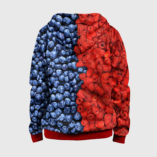 Детская толстовка на молнии Ягодка / 3D-Красный – фото 2