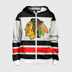 Толстовка на молнии детская Chicago Blackhawks, цвет: 3D-белый