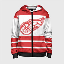 Толстовка на молнии детская Detroit Red Wings, цвет: 3D-черный