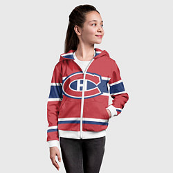 Толстовка на молнии детская Montreal Canadiens, цвет: 3D-белый — фото 2