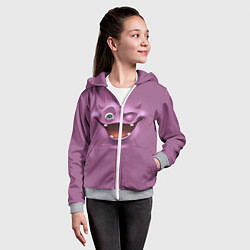 Толстовка на молнии детская Пластилиновый смайл, цвет: 3D-меланж — фото 2