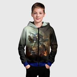 Толстовка на молнии детская Титан, цвет: 3D-синий — фото 2