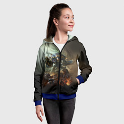 Толстовка на молнии детская Титан, цвет: 3D-синий — фото 2