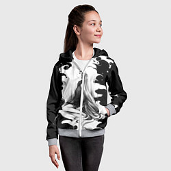 Толстовка на молнии детская Hatsune Miku, цвет: 3D-меланж — фото 2