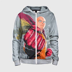 Толстовка на молнии детская One Punch Man Fist, цвет: 3D-меланж