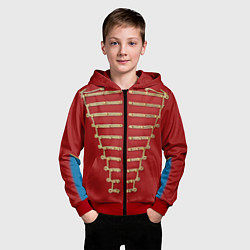 Толстовка на молнии детская Пиджак Майкла Джексона цвета 3D-красный — фото 2