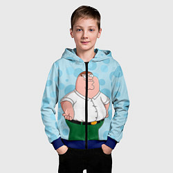 Толстовка на молнии детская Питер Гриффин, цвет: 3D-синий — фото 2