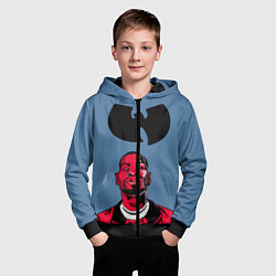 Толстовка на молнии детская Wu-Tang clan: Red face, цвет: 3D-черный — фото 2