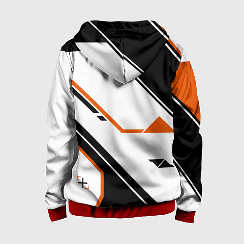 Детская толстовка на молнии CS:GO Asiimov P250 Style / 3D-Красный – фото 2