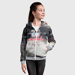 Толстовка на молнии детская Washington Capitals, цвет: 3D-меланж — фото 2