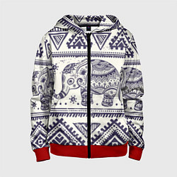 Толстовка на молнии детская Африка, цвет: 3D-красный