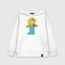 Толстовка детская хлопковая Maggie Simpson, цвет: белый