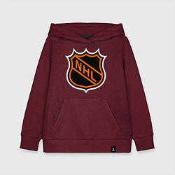 Толстовка детская хлопковая NHL, цвет: меланж-бордовый