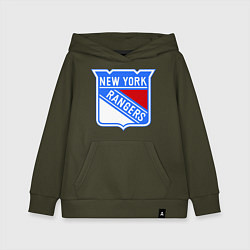 Толстовка детская хлопковая New York Rangers, цвет: хаки