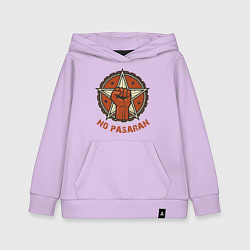 Толстовка детская хлопковая No Pasaran, цвет: лаванда