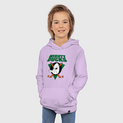 Толстовка детская хлопковая Anaheim Mighty Ducks, цвет: лаванда — фото 2