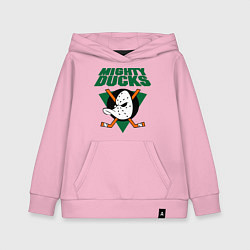 Толстовка детская хлопковая Anaheim Mighty Ducks, цвет: светло-розовый