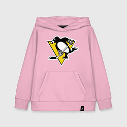 Толстовка детская хлопковая Pittsburgh Penguins, цвет: светло-розовый
