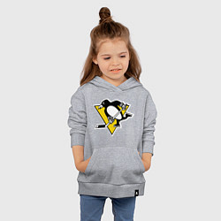 Толстовка детская хлопковая Pittsburgh Penguins, цвет: меланж — фото 2