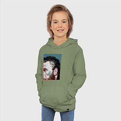 Толстовка детская хлопковая Том Харди Ван Гога, цвет: авокадо — фото 2