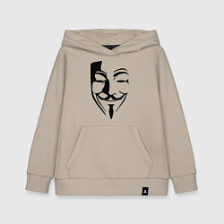 Толстовка детская хлопковая Vendetta Mask, цвет: миндальный