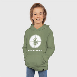 Толстовка детская хлопковая Public Enemy, цвет: авокадо — фото 2