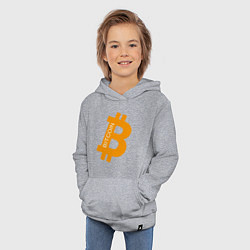 Толстовка детская хлопковая Bitcoin Boss, цвет: меланж — фото 2