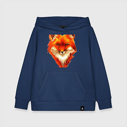 Толстовка детская хлопковая Огенный лис, цвет: тёмно-синий