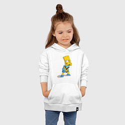 Толстовка детская хлопковая Bart Bully, цвет: белый — фото 2