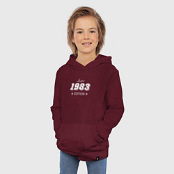 Толстовка детская хлопковая Limited Edition 1983, цвет: меланж-бордовый — фото 2