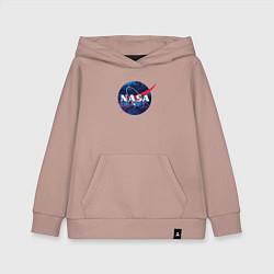 Толстовка детская хлопковая NASA: Cosmic Logo, цвет: пыльно-розовый