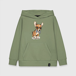 Детская толстовка-худи Чихуахуа с бабочкой