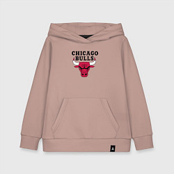 Толстовка детская хлопковая Chicago Bulls, цвет: пыльно-розовый