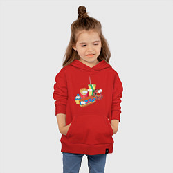 Толстовка детская хлопковая Фастфуд Симпсоны, цвет: красный — фото 2
