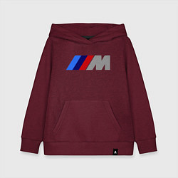 Толстовка детская хлопковая BMW M, цвет: меланж-бордовый