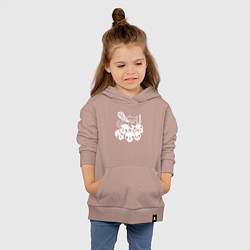 Толстовка детская хлопковая Cat Got Your Soul, цвет: пыльно-розовый — фото 2