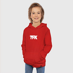 Толстовка детская хлопковая TFK: White Logo, цвет: красный — фото 2