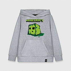 Толстовка детская хлопковая Minecraft Creeper, цвет: меланж