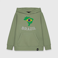 Толстовка детская хлопковая Brazil Country, цвет: авокадо